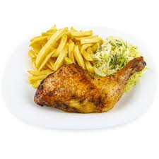 Pulpa pui dezosata/cartofi praj+salata-350gr